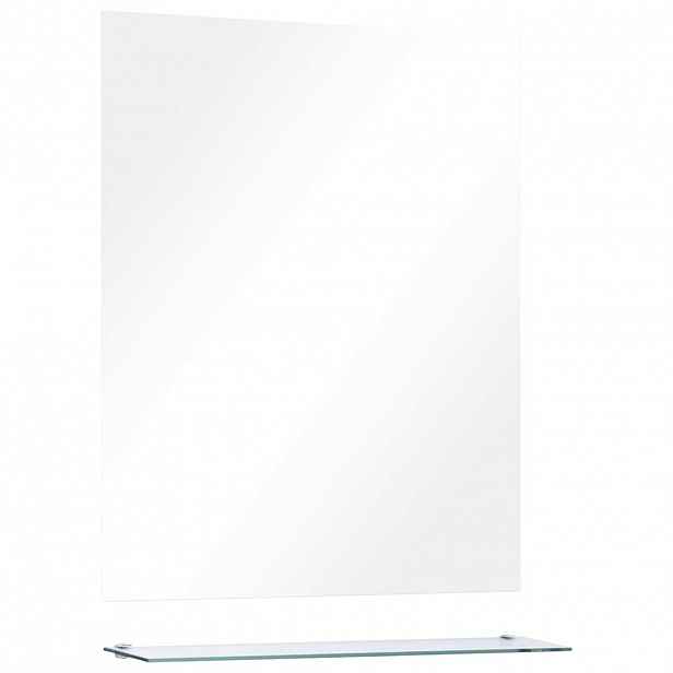 vidaXL Nástěnné zrcadlo s policí 50 x 60 cm tvrzené sklo