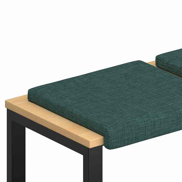 vidaXL Polštář na lavici 2 ks Textil Tmavě zelená Hloubka 35 cm