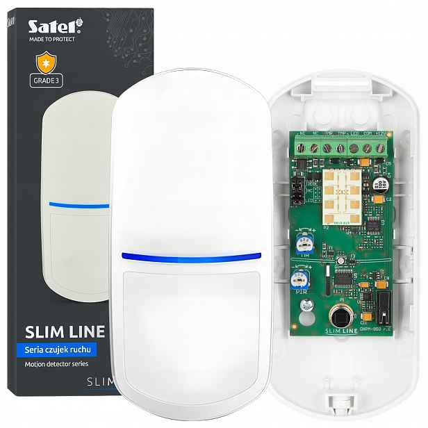 Duální detektor pohybu Satel Slim-dual-pet Pir+mw odolný vůči zvířatům do 20 kg