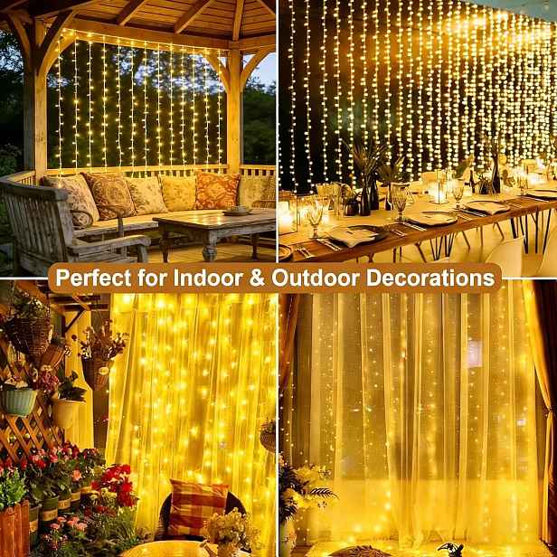 Led světelný řetěz 600 Led 6 x 3 m teplá bílá