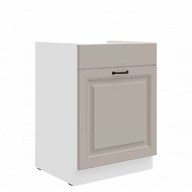 Spodní skříňka pod dřez Stilo 60 ZL 1S BB - Premium Box Barva korpusu: Bílá, Barva dvířek: Clay Grey