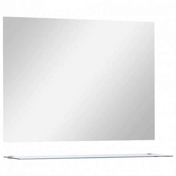 vidaXL Nástěnné zrcadlo s policí 80 x 60 cm tvrzené sklo
