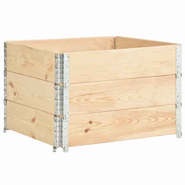vidaXL Paletové nástavce 3 ks 100 x 100 cm masivní borové dřevo