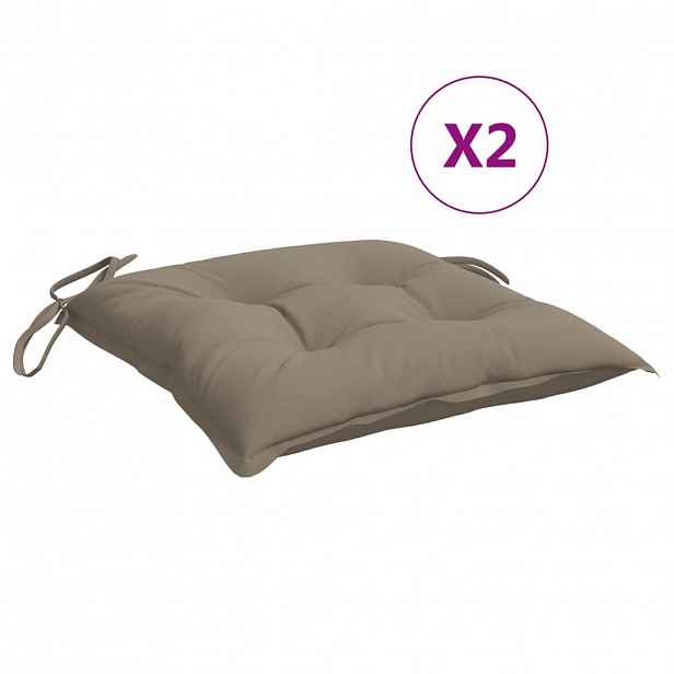 vidaXL Podušky na palety 2 ks taupe 50 x 50 x 7 cm oxfordská látka