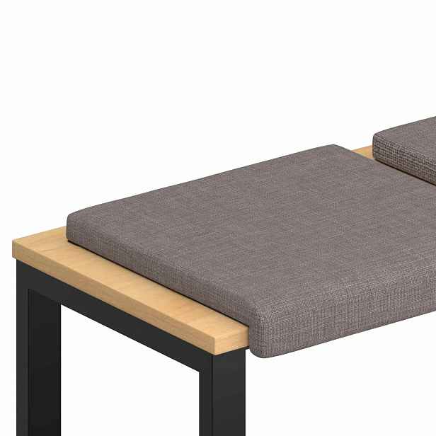 vidaXL Polštář na lavici 2 ks Textil Taupe Hloubka 35 cm