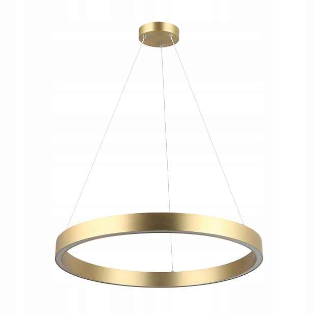 Závěsná Led lampa zlatá kulatá 60 cm do obývacího pokoje, teplá barva Light Prestige