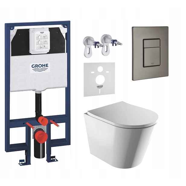 7v1 Wc Set, Stelaz Grohe Slim Wc Mísa Rim Silent Omnires Tlačítko