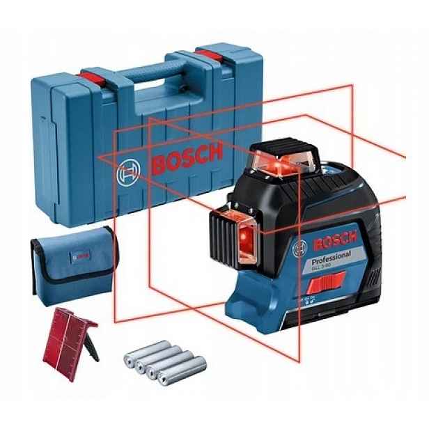 Červený křížový liniový laser Gll 3-80 Professional (0601063S00) Bosch