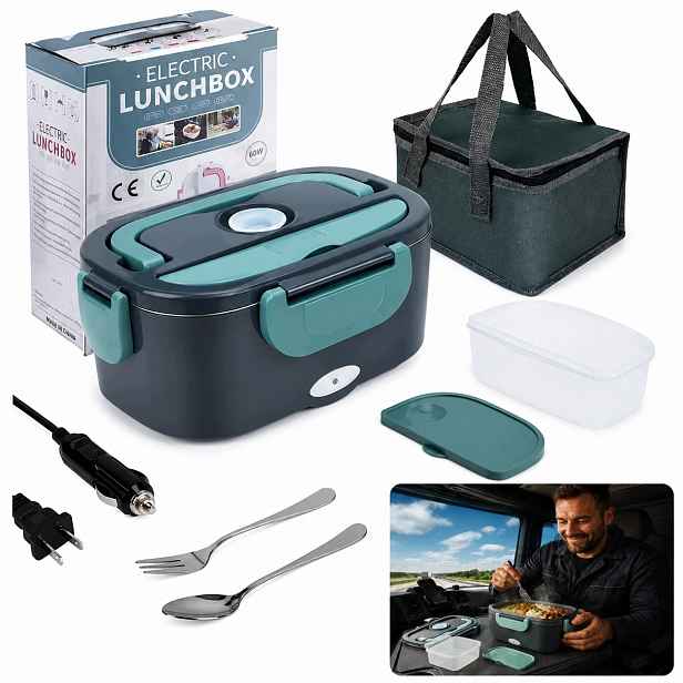 Elektrický vyhřívaný zásobník na oběd Lunchbox 12V 220V 1.5L