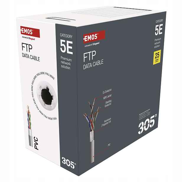 Emos Ftp kabel Cat5E Pvc 305 m S9221