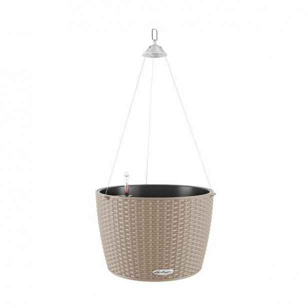 Květináč kulatý závěsný NIDO Cottage komplet set písková 35cm