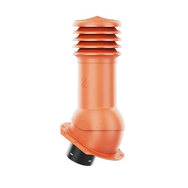 Větrací komín HiVent pro plechovou střešní krytinu, profil E, 150 mm, cihlový