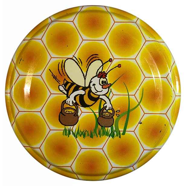 Víčko na med TO 82 Vilík na sklenici s medem