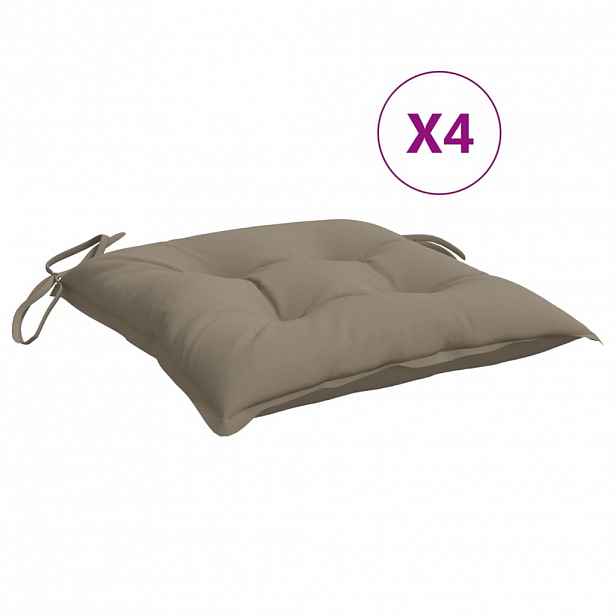 vidaXL Podušky na palety 4 ks taupe 50 x 50 x 7 cm oxfordská látka