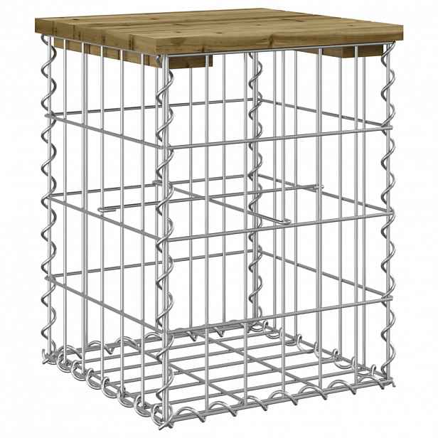 vidaXL Zahradní lavice gabionový design 33 x 31 x 42 cm borové dřevo