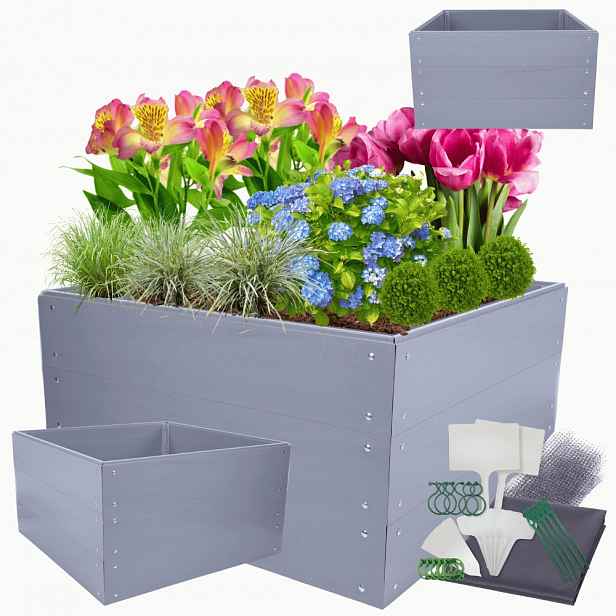 Vyvýšený záhon z plastu zeleninová zahrada květináč pařeniště Pvc 60x110x100