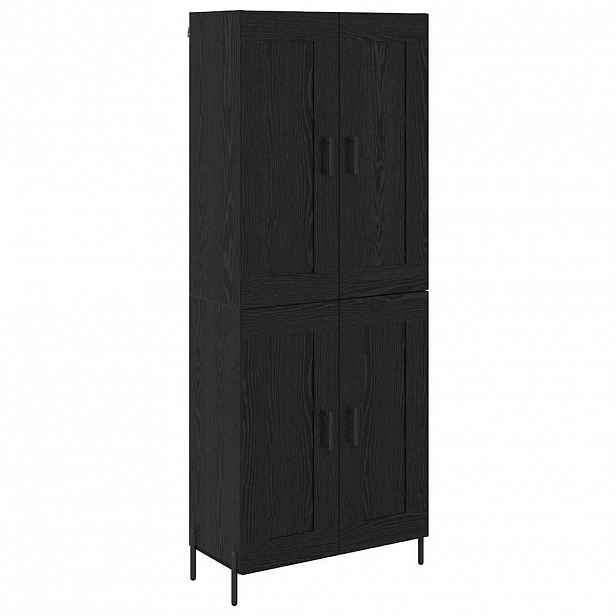 vidaXL Vysoký bufet 2 ks Černý dub 69,5 x 34 x 180 cm Kompozitní dřevo