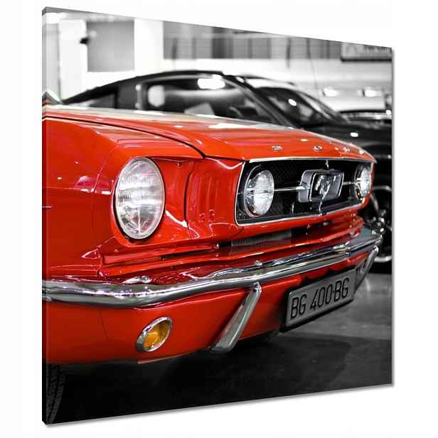 Obrazy 80x80 Červený Mustang