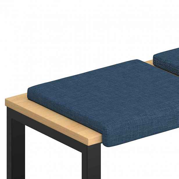 vidaXL Polštář na lavici 2 ks Textil Modrá Hloubka 35 cm