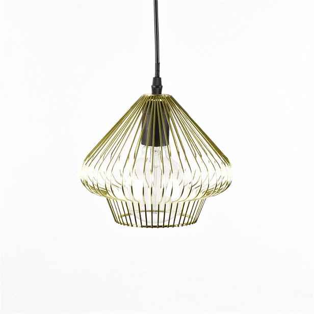 Závěsná lampa Metalová zlatá, průměr 20 cm