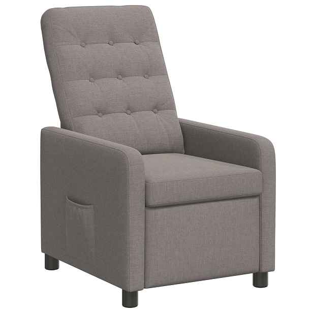 vidaXL Polohovací křeslo Taupe 65 x 93 x 102 cm Textil