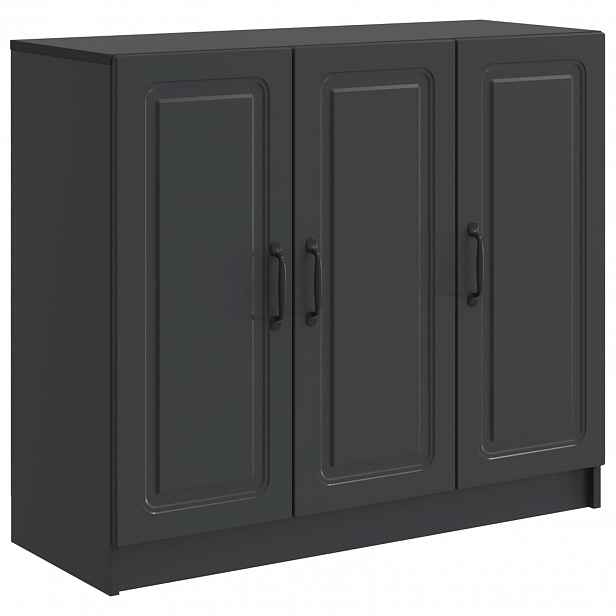 vidaXL Servírovací skříň Černá 89 x 34,5 x 77 cm Kompozitní dřevo
