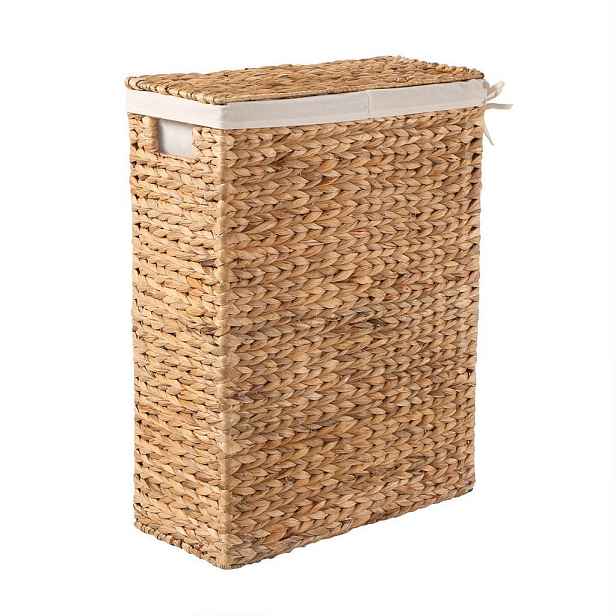 Calicosy ÚZKÝ koš na prádlo s víkem s motivem vodního hyacintu, délka 21 cm - MAYA