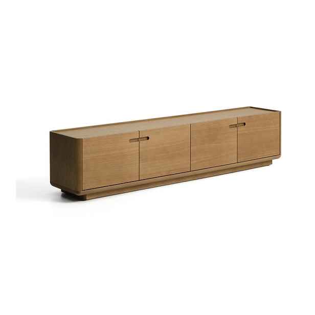 TV stolek v dekoru dubu v přírodní barvě 200x44x40 cm Arelida – Kave Home