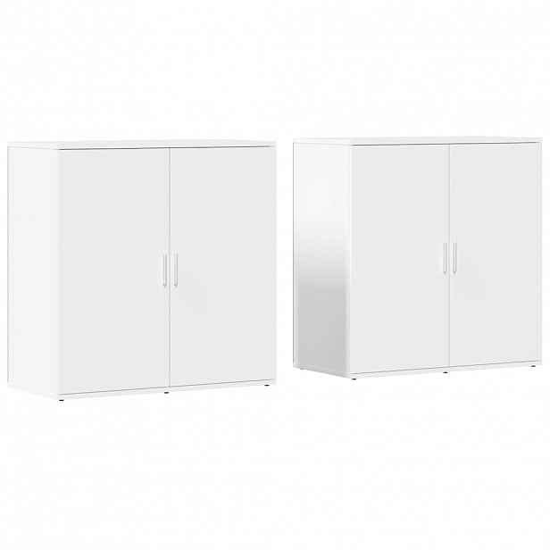 vidaXL Příborníky 2 ks bílé 79 x 38 x 80 cm kompozitní dřevo