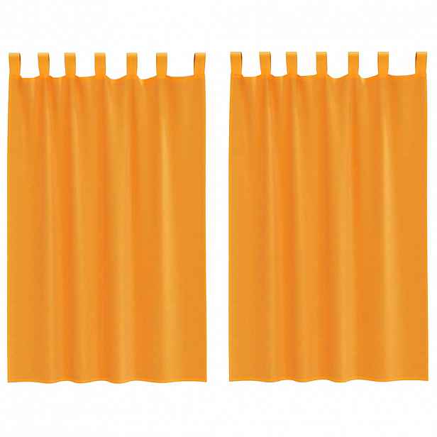 vidaXL Voálové záclony s poutky 2 ks oranžové 140x175 cm