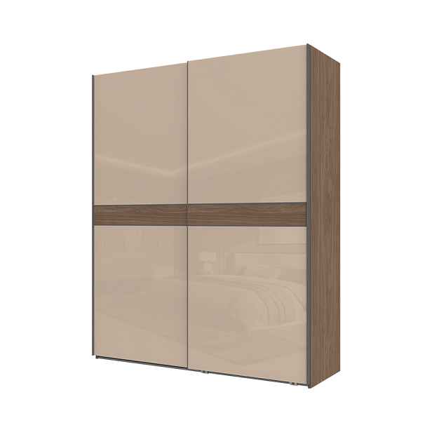 Šatní skříň s posuvnými dveřmi PK181/LF - 182 × 224 × 61 cm