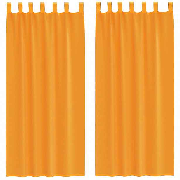 vidaXL Voálové závěsy s poutky 2 ks oranžové 140x225 cm