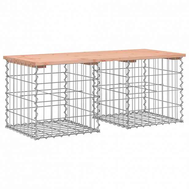 vidaXL Zahradní lavice gabionový design 103x44x42 cm masivní douglaska
