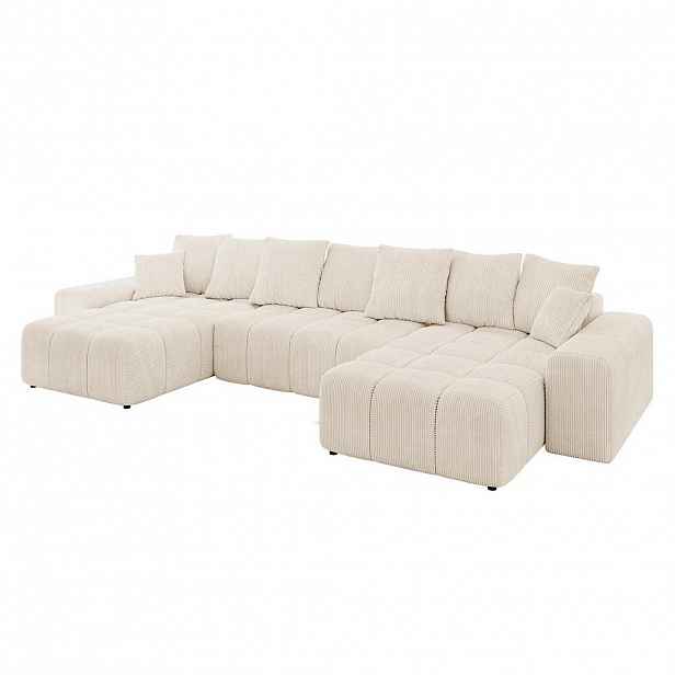 ALTDECOR SEDACÍ SOUPRAVA ENIL-U 401x189x68 béžový manšestr