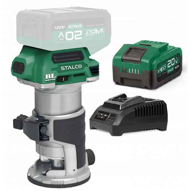 Horní frézka PRS20 20V Stalco S-97363 Set Akumulátor 4AH