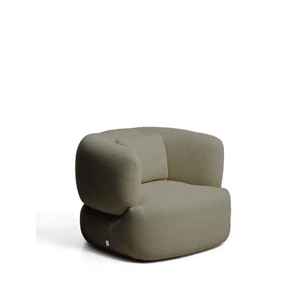 Khaki otočné žinylkové křeslo Martina – Kave Home