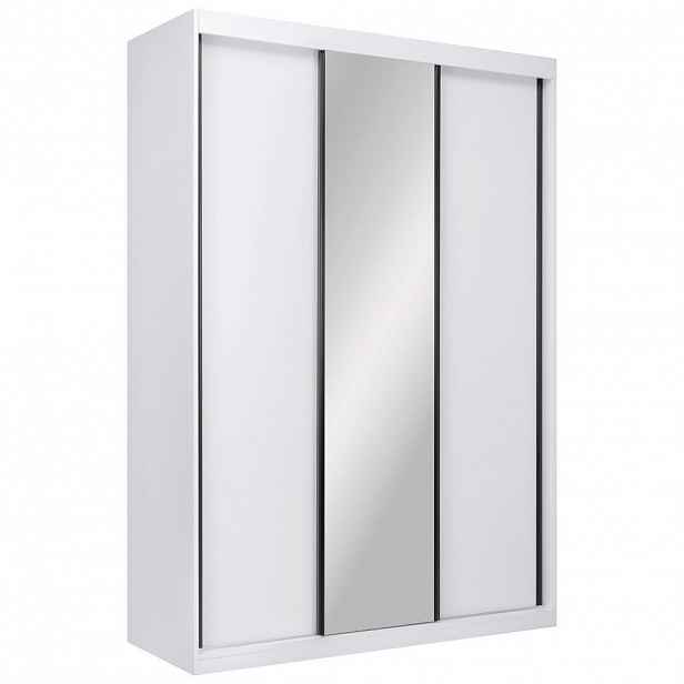 P & B ŠATNÍ SKŘÍŇ S POSUVNÝMI DVEŘM, bílá, 150/215/59,5 cm