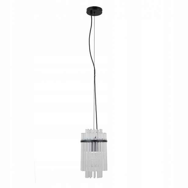 Stropní Svítidlo Moderní Bonte Černý Kov Průhledné 40W Led Italux