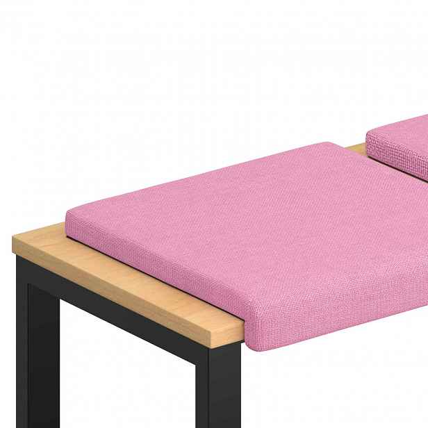 vidaXL Polštář na lavici 2 ks Textil Růžová Hloubka 35 cm