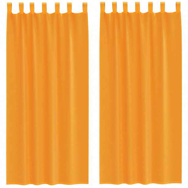 vidaXL Voálové záclony s poutky 2 ks Oranžová 140x245 cm