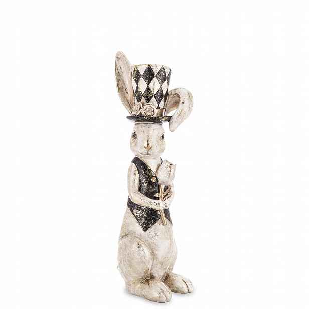 Figurka Pierrot Králík Králíček Velikonoce Figurka Pozlacená Dekorace dárek