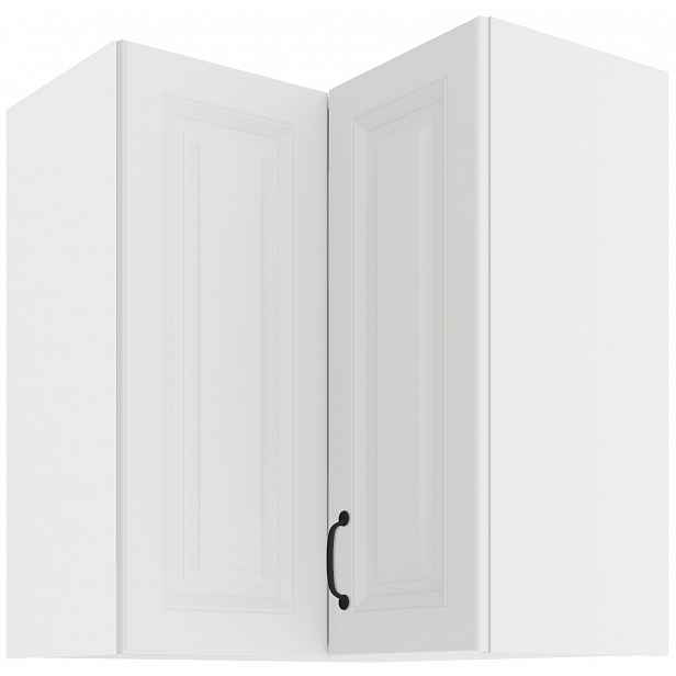 Horní rohová skříňka Stilo 60x60 GN-72 2F (90°) Barva korpusu: Bílá, Barva dvířek: Bílá