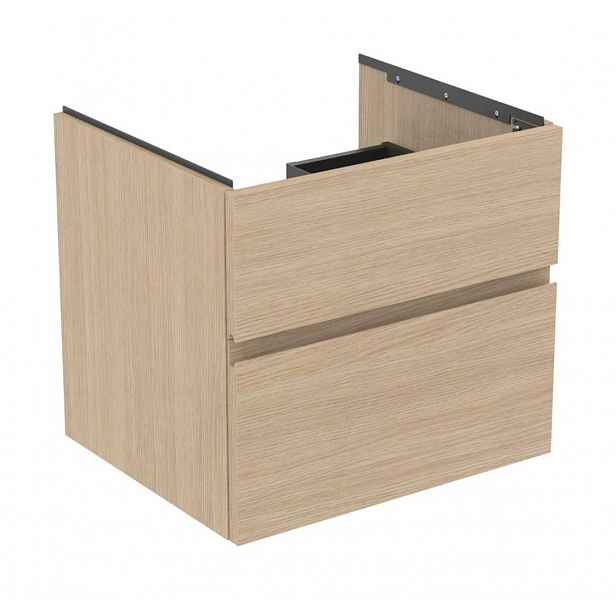 Ideal Standard Finesse - Umyvadlová skříňka, 60x51x55 cm, 2 zásuvky, bílý dub E3395US