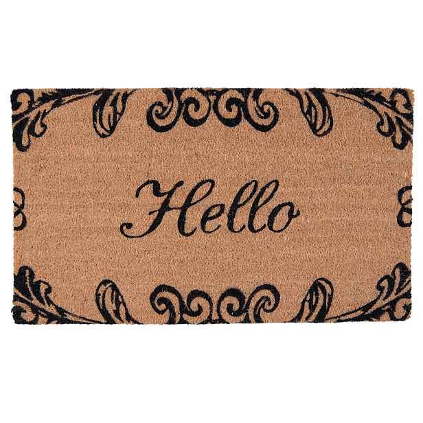 Kokosová rohožka Hello - 75*45*2 cm Clayre & Eef