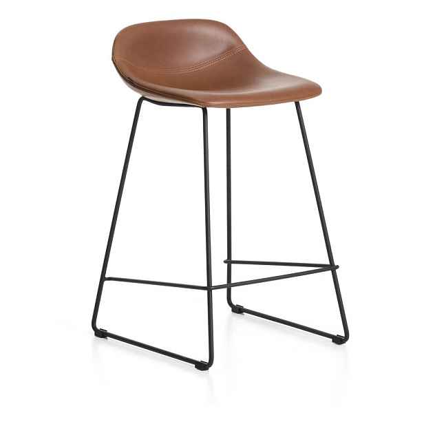 Koňakově hnědá barová stolička (výška sedáku 65 cm) Zahara – Kave Home