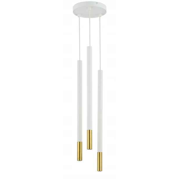 Moderní závěsná lampa 3xG9 bílo-zlatá Sopel Due Sigma Lighting