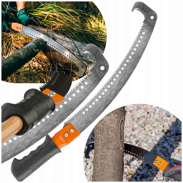 Ruční Zahradní Pila Na Řezání Větví Dřeva S Hákem, Čepel 320 MM, Silná