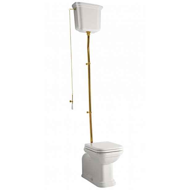 Sapho Kerasan Waldorf - WC kombi, vario odpad, bílá/bronz WCSET20-WALDORF