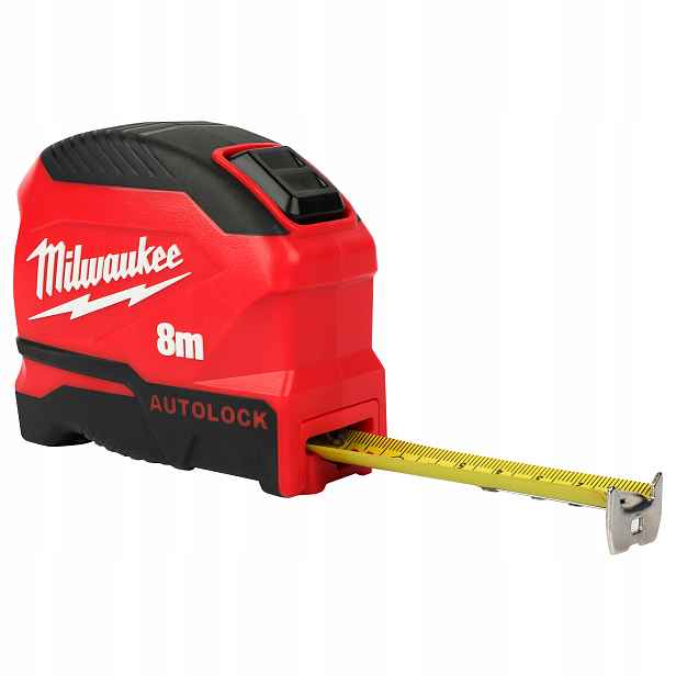 Měřicí páska svinovací autolock 8 25 mm milwaukee, metr ocelový