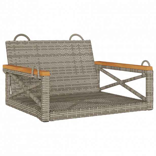 vidaXL Houpací lavice šedá 63 x 62 x 40 cm polyratan